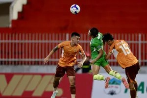 HA.GL đã chọn sân Quy Nhơn làm sân nhà ở vòng loại Cúp Quốc gia 2026-2027 mới đây. Ảnh: VPF