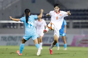 U17 nữ Việt Nam giành trận thắng với tỷ số kỷ lục trước đội U17 Quần đảo Bắc Mariana. Ảnh: ĐÔNG HUYỀN