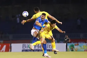 SLNA tạo hiện tượng thú vị ở đầu mùa, trong đó có chiến thắng trước Hà Nội FC ngay trên sân Hàng Đẫy. Ảnh: PVF
