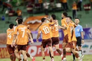 HAGL giành chiến thắng đầu tiên tại V-League khi vượt qua SHB Đà Nẵng với tỷ số cách biệt 3-0. Ảnh: MINH TRẦN