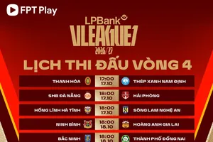 Lịch thi đấu vòng 4 V-League 2026-2027
