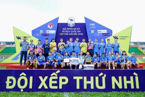 Thái Nguyên T&T giành vị trí Á quân. Ảnh: ANH KHOA