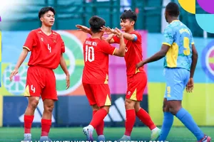 U15 Việt Nam giành 2 trận thắng liên tiếp vào ngày 29-10. Ảnh: VFF