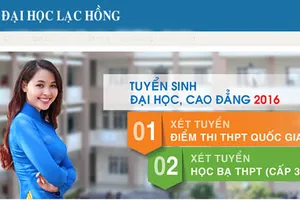 Trường ĐH Lạc Hồng công bố phương thức tuyển sinh 2016