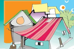 Mái hiên ở phố