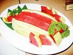 Ngon mắt dĩa trái cây tráng miệng