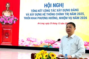 Trưởng Ban Tuyên giáo và Dân vận Thành ủy TPHCM Dương Anh Đức phát biểu tại hội nghị