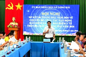 Ông Ngô Thanh Phúc, Chủ tịch UBND xã Long Hải đã chủ trì hội nghị