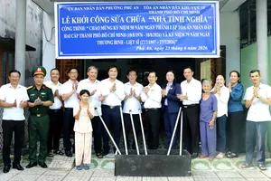 Khởi công sửa chữa nhà tình nghĩa cho gia đình chính sách