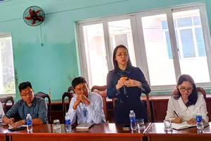 Đại diện Cảng Quốc tế Cái Mép (CMIT) phát biểu tại buổi làm việc. Ảnh: THÀNH HUY