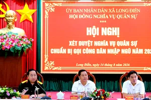 Xã Long Điền xét duyệt nguồn thanh niên thực hiện nghĩa vụ quân sự năm 2027