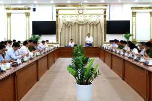 Buổi làm việc về công tác quản lý nhà nước về môi trường trên địa bàn TPHCM. Ảnh: THANH HIỀN