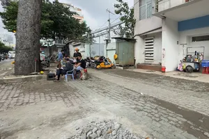 Phường Vườn Lài đầu tư hơn 4,7 tỷ đồng chỉnh trang vỉa hè đường Hùng Vương