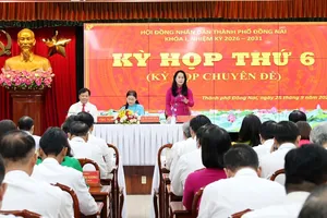 Kỳ họp thứ 6 HĐND TP Đồng Nai khóa I, nhiệm kỳ 2026-2031. Ảnh: HT