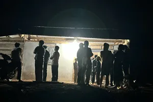 Gia đình đang tổ chức an táng cho nạn nhân