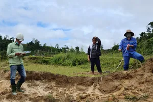 Đo đạc diện tích bị ảnh hưởng