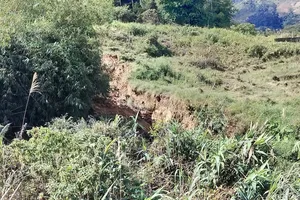 Quảng Ngãi: Xuất hiện nhiều vết nứt trên đồi, uy hiếp 54 hộ dân