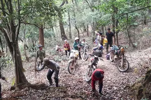 Đồng bào Xơ Đăng lên rừng chống hạn cho sâm Ngọc Linh