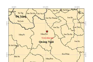 Quảng Ngãi: 3 trận động đất diễn ra trong 1 ngày