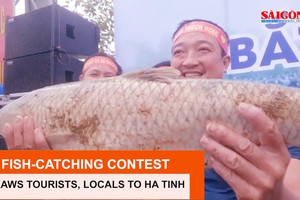 Fish-catching contest draws tourists, locals to Ha Tinh