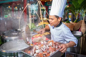 Tại công viên châu Á, không gian ẩm thực với những món ăn nức tiếng đến từ nhiều quốc gia 