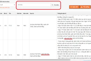 Tìm kiếm thông tin liên quan đến quận Hải Châu