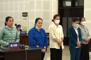 Các bị cáo tại phiên tòa