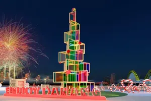 Mô hình thiết kế cây thông ánh sáng. Ảnh: Ban tổ chức