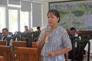 Cử tri Đặng Thị Anh Phi (tổ 27, phường Ngũ Hành Sơn) chia sẻ. Ảnh: XUÂN QUỲNH