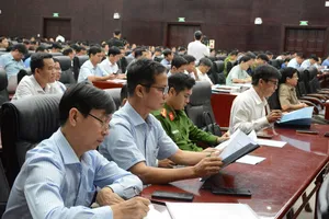 Hội nghị có sự tham dự của đại diện công an, sở, ngành, và các xã phường trên địa bàn TP Đà Nẵng