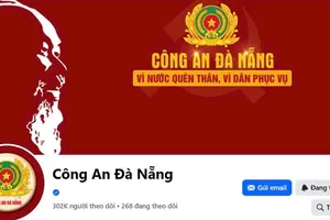 Giao diện fanpage Công an Đà Nẵng thu hút hàng trăm nghìn lượt theo dõi 