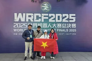 Các học sinh Trường Tiểu học Hoàng Dư Khương (phường Cẩm Lệ) tham gia Giải Robotics Thế giới từ ngày 4 đến ngày 11-1