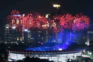 Toàn cảnh Lễ khai mạc Asiad 2018.