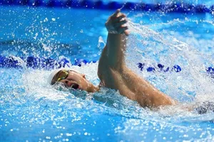 Kình ngư Nguyễn Huy Hoàng xuất sắc giành tấm HCĐ lịch sử cho bơi lội nam Việt Nam ở Asiad 2018. Ảnh: DŨNG PHƯƠNG