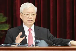 Tổng Bí thư, Chủ tịch nước Nguyễn Phú Trọng  phát biểu khai mạc hội nghị. Ảnh: TTXVN