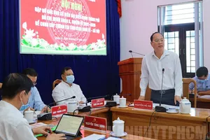 Ứng cử viên Nguyễn Hồ Hải, Phó Bí thư Thành ủy, Trưởng Ban Tổ chức Thành ủy TPHCM phát biểu tại hội nghị. Ảnh: thanhuytphcm