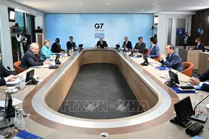 Các nhà lãnh đạo G7 tại Hội nghị thưởng đỉnh ở Carbis Bay, Cornwall, Anh, ngày 11-6. Ảnh: AFP/TTXVN