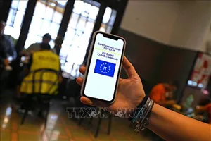 Giấy chứng nhận Covid-19 kỹ thuật số tại EU. Ảnh: TTXVN