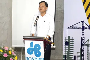 Ông Nguyễn Quốc Thái - Chủ tịch Liên đoàn Lao động quận 3 phát động nội dung Tháng An toàn vệ sinh lao động năm 2022