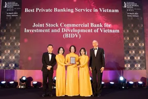 BIDV là ngân hàng đầu tiên đạt giải “Dịch vụ ngân hàng cao cấp Private Banking tốt nhất Việt Nam”