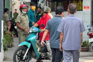 Công an phong tỏa hiện trường sáng 22-11