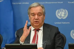 Tổng Thư ký Liên Hiệp quốc Antonio Guterres trong một sự kiện. Ản: AFP/TTXVN