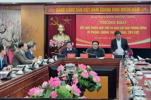 Thêm 2 vụ án vào diện Ban Chỉ đạo Trung ương về phòng, chống tham nhũng, tiêu cực theo dõi, chỉ đạo