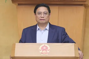 Thủ tướng Phạm Minh Chính chủ trì và phát biểu tại phiên họp Chính phủ thường kỳ tháng 10. Ảnh: VIẾT CHUNG