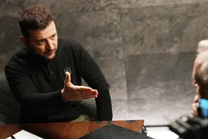 Tổng thống Ukraine Volodymyr Zelensky trả lời phỏng vấn Sky News. Ảnh: SKY NEWS