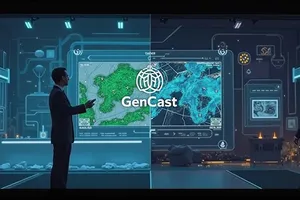 Mô hình dự báo thời tiết GenCast với độ chính xác cao. Ảnh: SINGULARITY 