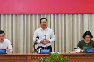 Đồng chí Nguyễn Văn Được, Chủ tịch UBND TPHCM phát biểu tại hội thảo