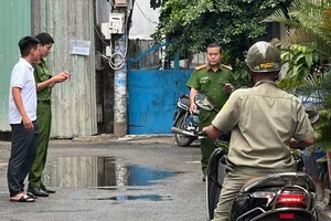 Công an có mặt tại hiện trường 