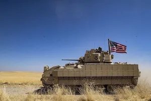 Binh sĩ Mỹ tuần tra tại tỉnh Hasakeh, Syria ngày 17-7-2023. Ảnh: al-monitor.com/TTXVN