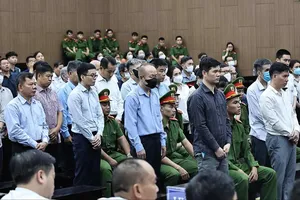 Các bị cáo tại phiên tòa